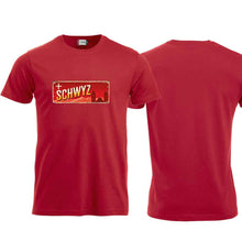 Lade das Bild in den Galerie-Viewer, T-Shirt Rot, Kanton Schwyz Wappen / Schild