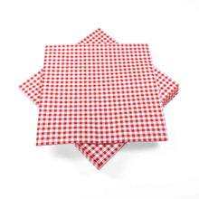 Lade das Bild in den Galerie-Viewer, Papierservietten VICHY rot 20er Set