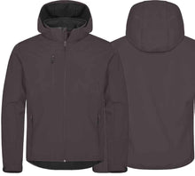 Lade das Bild in den Galerie-Viewer, Softshell mit abnehmbarer Kapuze Unisex Dunkelgrau