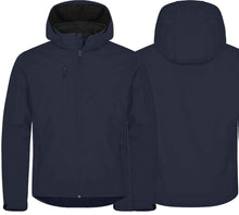 Lade das Bild in den Galerie-Viewer, Softshell mit abnehmbarer Kapuze Unisex Dunkel Marine