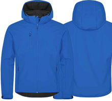 Lade das Bild in den Galerie-Viewer, Softshell mit abnehmbarer Kapuze Unisex Royalblau