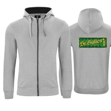 Lade das Bild in den Galerie-Viewer, Kapuzenjacke Grau, Kanton St. Gallen Wappen / Schild