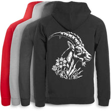 Lade das Bild in den Galerie-Viewer, Kapuzenjacke Steinbock Unisex
