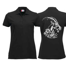 Lade das Bild in den Galerie-Viewer, Polo Damen Steinbock Schwarz, Rücken