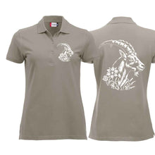 Lade das Bild in den Galerie-Viewer, Polo Damen Steinbock Silber, Brust und Rücken