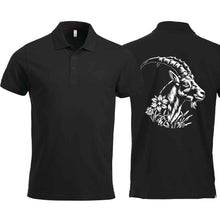 Lade das Bild in den Galerie-Viewer, Polo Steinbock Schwarz, Rücken