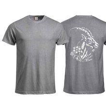 Lade das Bild in den Galerie-Viewer, Steinbock T-Shirt Grau, Rücken