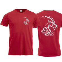 Lade das Bild in den Galerie-Viewer, Steinbock T-Shirt Rot, Brust und Rücken