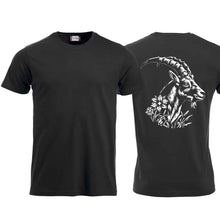 Lade das Bild in den Galerie-Viewer, Steinbock T-Shirt Schwarz, Rücken
