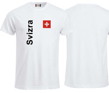 Lade das Bild in den Galerie-Viewer, T-Shirt Weiss mit Schweizerkreuz und Text Svizra
