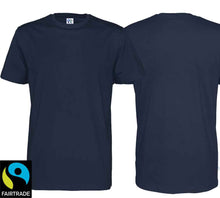 Lade das Bild in den Galerie-Viewer, T-Shirt Navy Bio Baumwolle und Fairtrade Zertifiziert