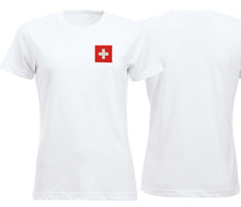 Lade das Bild in den Galerie-Viewer, T-Shirt Weiss Damen mit Schweizerkreuz