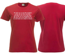Lade das Bild in den Galerie-Viewer, Damen T-Shirt Rot mit Rütlischwur
