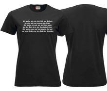 Lade das Bild in den Galerie-Viewer, Damen T-Shirt Schwarz mit Rütlischwur