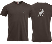 Load image into Gallery viewer, Premium T-Shirt Unisex Dunkelmocca Logo Rückenm