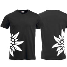 Load image into Gallery viewer, Edelweiss T-shirt, black, large side