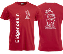 Lade das Bild in den Galerie-Viewer, T-Shirt Rot mit Wilhelm Tell und Rütlischwur