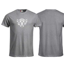 Lade das Bild in den Galerie-Viewer, T-Shirt Graumeliert mit Schweizer Kuh