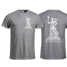 Charger l'image dans la galerie, T-Shirt Helvetia Libertas, Graumeliert, Brust klein & Rücken