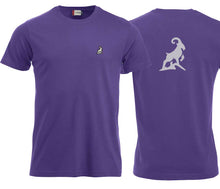 Lade das Bild in den Galerie-Viewer, Premium T-Shirt Unisex Lila, Logo Rücken