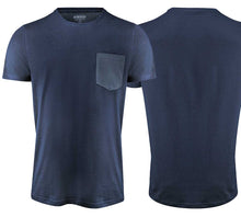 Lade das Bild in den Galerie-Viewer, T-Shirt mit Tasche Marine