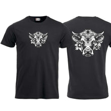 Lade das Bild in den Galerie-Viewer, T-Shirt Schwarz mit Schweizer Kuh
