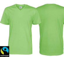 Lade das Bild in den Galerie-Viewer, Herren T-Shirt V-Ausschnitt Grün, Fairtrade Zertifiziert