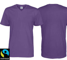 Lade das Bild in den Galerie-Viewer, Herren T-Shirt V-Ausschnitt Violette, Fairtrade Zertifiziert