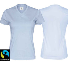 Carica l'immagine nel visualizzatore di Gallery, Damen T-Shirt V-ausschnitt Sky Blue