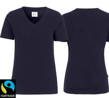 Lade das Bild in den Galerie-Viewer, Stretch T-Shirt Damen Navy, Fairtrade
