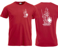 Lade das Bild in den Galerie-Viewer, T-Shirt Rot, Helvetia Brust und Rücken