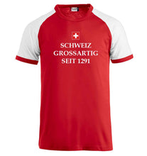Carica l'immagine nel visualizzatore di Gallery, Maglietta raglan Switzerland: grande dal 1291