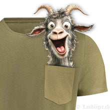 Lade das Bild in den Galerie-Viewer, T-Shirt mit Geis in der Tasche (Taschentier)