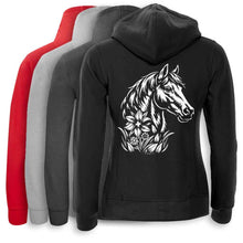 Lade das Bild in den Galerie-Viewer, Kapuzenjacke Damen mit Pferd