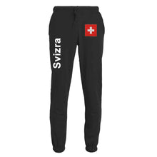 Lade das Bild in den Galerie-Viewer, Trainerhose Unisex mit Bund Schweizerkreuz Black Edition