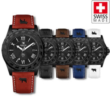 Lade das Bild in den Galerie-Viewer, Black Edition "Kuh" Uhr Damen