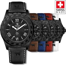 Lade das Bild in den Galerie-Viewer, Black Edition "Kuh" Uhr Herren