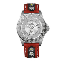 Lade das Bild in den Galerie-Viewer, Edelweiss Herrenuhr mit Rotes Band von Traufer