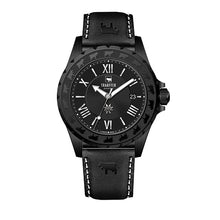 Lade das Bild in den Galerie-Viewer, Black Edition "Kuh" Uhr Herren Schwarz