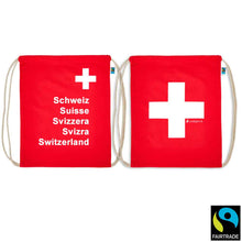 Lade das Bild in den Galerie-Viewer, Turnsack Rot mit Schweizerkreuz Pass Design