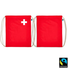 Lade das Bild in den Galerie-Viewer, Turnsack Rot mit Schweizerkreuz klein