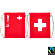 Lade das Bild in den Galerie-Viewer, Turnsack Rot mit Schweizerkreuz und Text Suisse