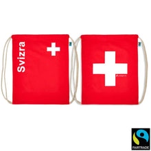 Lade das Bild in den Galerie-Viewer, Turnsack Rot mit Schweizerkreuz und Text Svizra