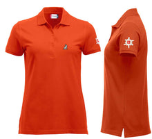 Lade das Bild in den Galerie-Viewer, Polo Blutorange Women mit Logo un dEdelweiss