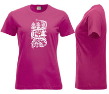 Load image into Gallery viewer, Premium T-Shirt Women Kirsch Rot, Scherenschnitt Alpenblick