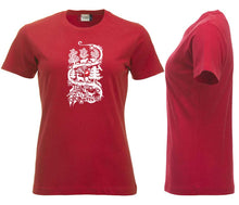 Lade das Bild in den Galerie-Viewer, Premium T-Shirt Women Rot, Scherenschnitt Alpenblick