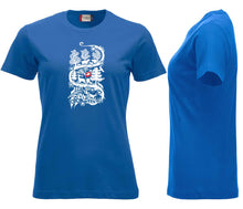 Lade das Bild in den Galerie-Viewer, Premium T-Shirt Women Royal Blau, Scherenschnitt Alpenblick