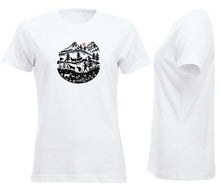 Lade das Bild in den Galerie-Viewer, Premium T-Shirt Women Weiss, Scherenschnitt Alpenleben