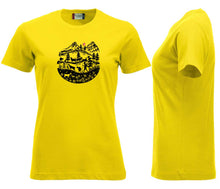 Lade das Bild in den Galerie-Viewer, Premium T-Shirt Women Zitrone, Scherenschnitt Alpenleben
