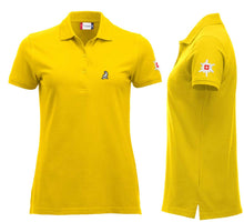 Lade das Bild in den Galerie-Viewer, Polo Zitrone Women mit Logo und Edelweiss